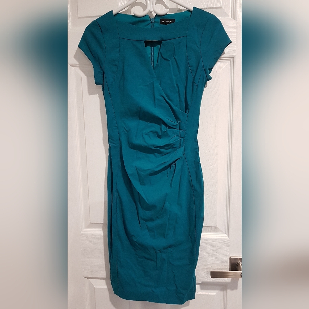 Le Chateau Teal Mini Dress